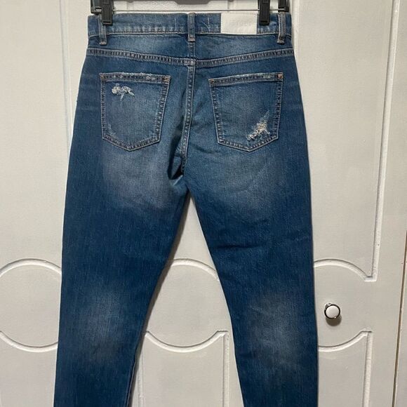 Pistola Distressed Button Fly Jeans Raw cut out Hem size 25 - Picture 5 of 11